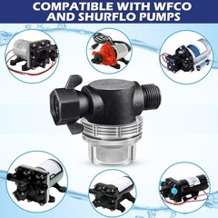Water Pump Strainer Filter, Compatible with Shurflo Swivel Nut 255-315, 1/2 Inch