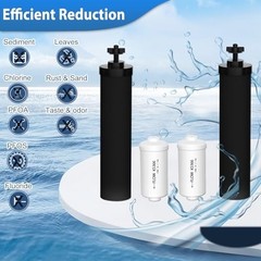 Gravity Water Filter Replacement Combo for Berkey BB9-2 & PF-2 Fluoride, NSF 42