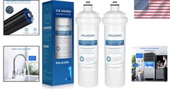 IOMQ Water Filters – Dual Pack with Carbon Fiber, Easy 1/4 Turn Replacement