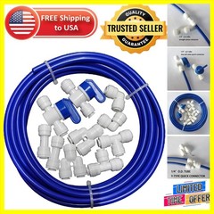 10m 1/4 Inch O.D. RO Water Tubing with Quick Connectors for Safe Installations