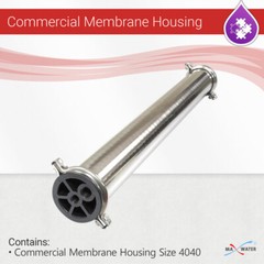 (1-12 PACK) 4040 Membrane Housing Reverse Osmosis 304 Stainless Steel 4″x40″