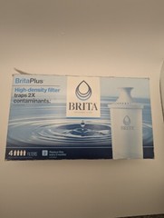 Brita Plus Replacement Water Filter, BPA-Free, High-Density Pitchers 4 PACK