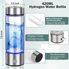2025 Upgrade Hydrogen Water Bottle Rechargeable Hydrogen Rich Glass for Home