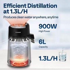 VIVOHOME 6L Water Distiller 1.6 Gallon 900W Countertop