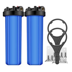 SimPure 20 Inch Big Blue Water Filter Housing for Whole House Filtration 2 Pack