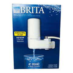 Brita Basic Faucet Mount Water Filtration System White Easy Setup Model SAFF 100