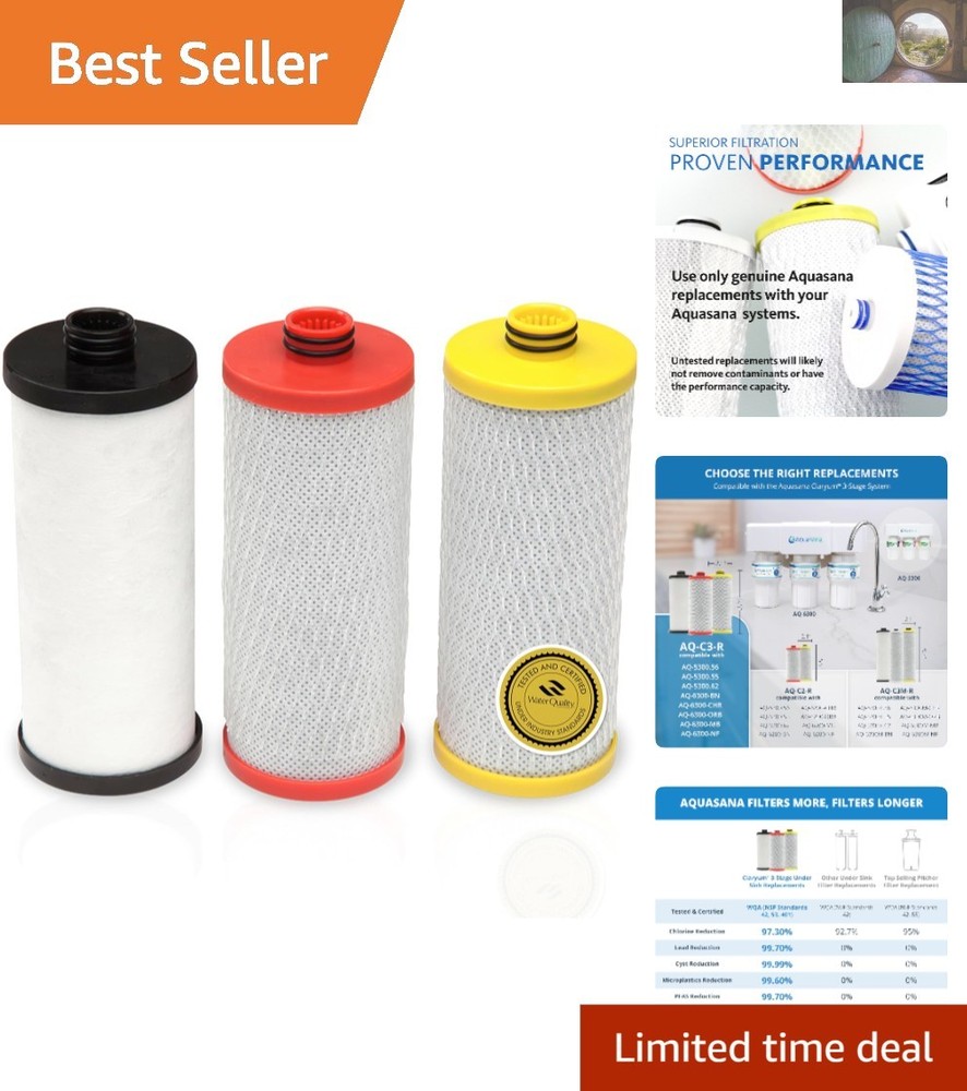 Convenient AQ-C3-R Replacement Water Filter – Easy Install, Leak Proof Design