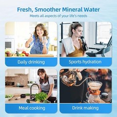 MIZUDO Remineralization Inline Water Filter, 1/4” Quick Connect Mineral Filter