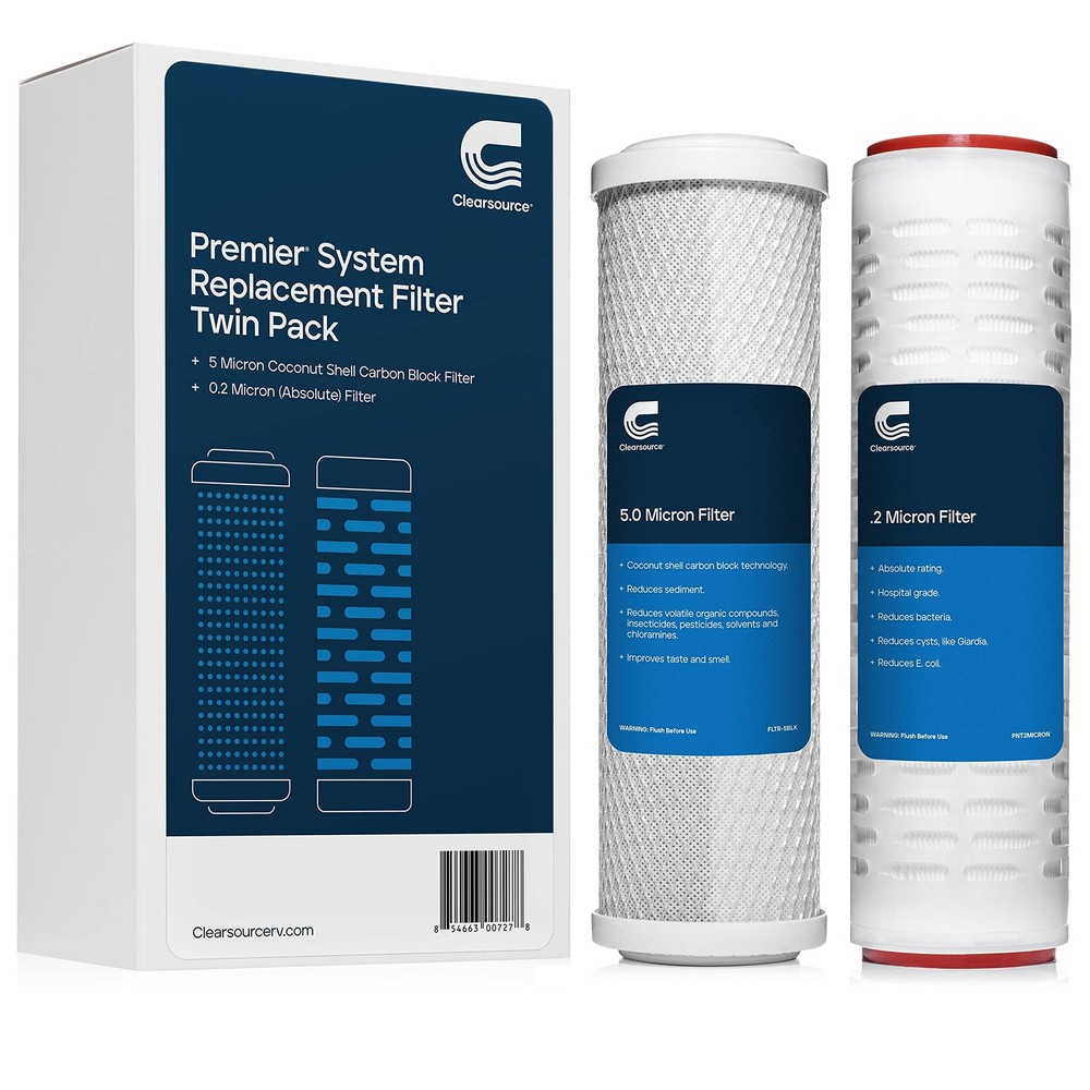 CLEARSOURCE REPLACEMENT FILTER TWIN PACK WITH 0.2 MICRON FILTRATION