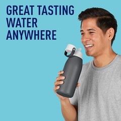 NEW Brita 32 OZ Insulated Filtered Water Premium Bottle + Straw Stainless Steel