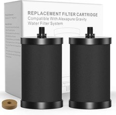 Alexapure 2387 Pro Water Filter Replacement, 3-Stage Filtration Reduces Chlorine