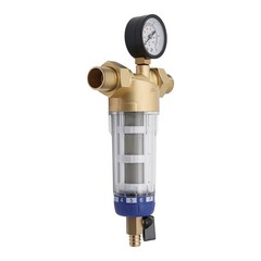 Reusable Spin Down Whole House Sediment Water Filter System 40 Micron 3/4″ FNPT