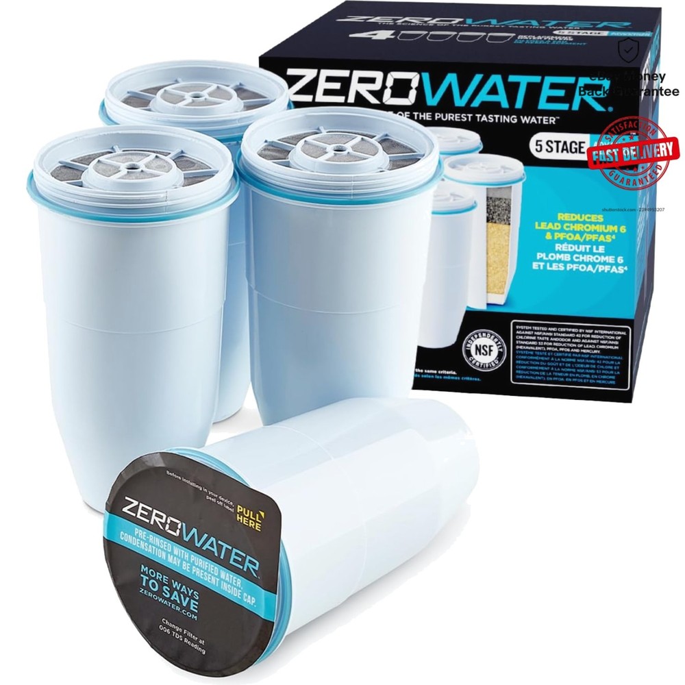 Replacement Water Filter Pack (4) – BPA-Free, Pure Taste, Easy Installation