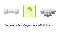 RO Auto Shut Off Valve (RO ASO Valve, 1/4″QC ports) + 1/4″ QC Inline Check Valve