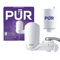 Faucet Mount Water Filtration System Vertical, White, FM3333B