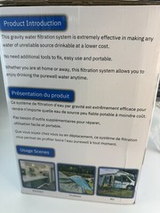 Purewell Countertop Gravity Water Filter 2.25 Gallons Titanium Grey (black)