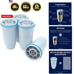 4-Pack Replacement Filter Cartridges ZR-004, 4 Count Pack of 1, Basic pack
