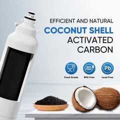 Refrigerator Water Filter & Air Filter Combo, Compatible with LG LT800P, ADQ7361