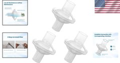 Compact 3 Pack Disposable Filters for 22mm Tubing – Efficient Airflow Solutions