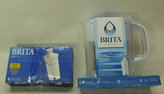Brita 6 Cup Water Filter Pitcher System + 5 Replacement Filters White/Clear NEW