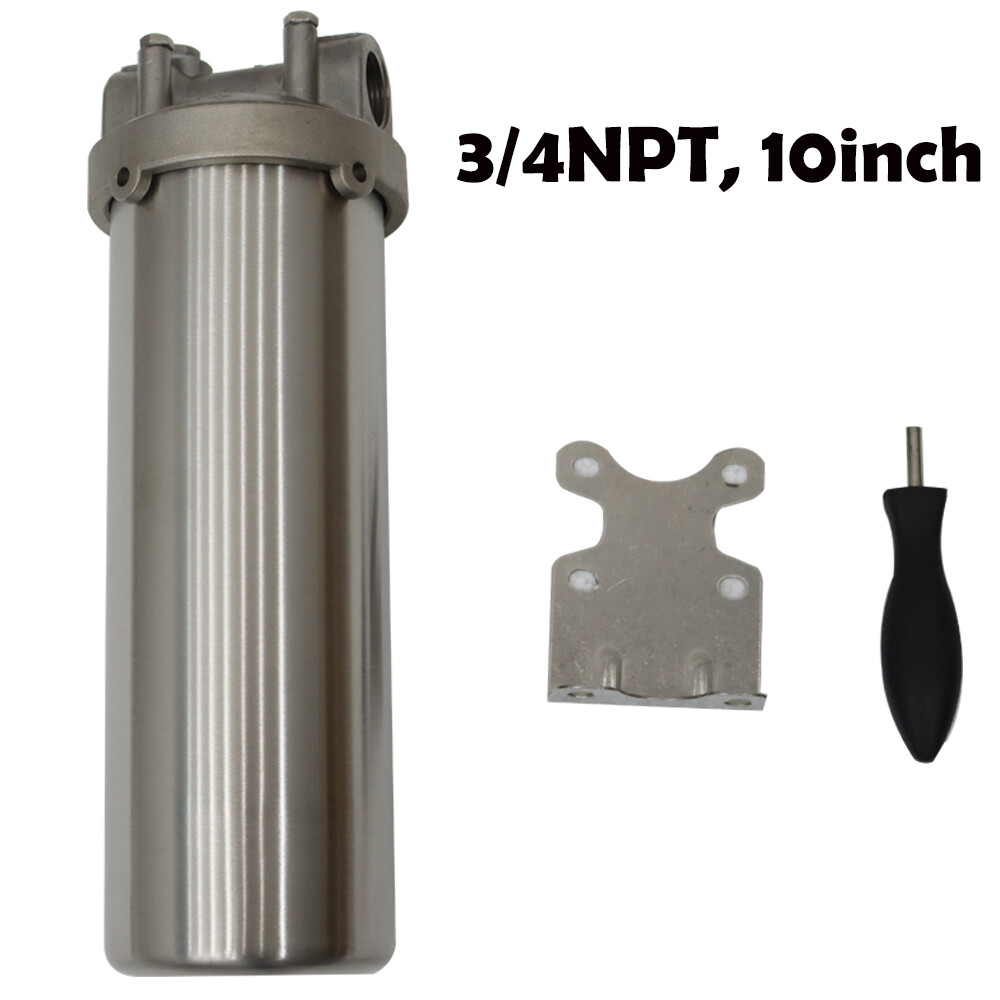 SS Water Filter Housing Water Filtration System Housing for 10″ Filter 3/4″NPT