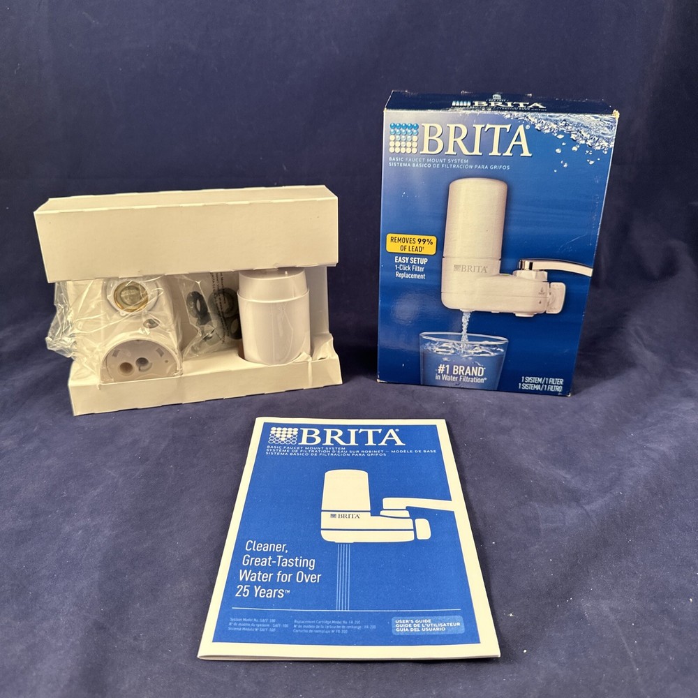Brita Basic Faucet Mount Water Filter System SAFF-100 New Open Box