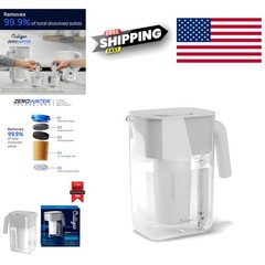 Compact Water Filter Pitcher 12 Cup Capacity for Small Refrigerators Lightweight