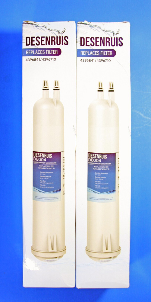 2 Pack Water Filter Replacement Desenruis DE004 New in Original Packaging