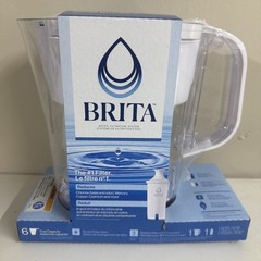 Brita Space Saver 6 Cup Water Filter Pitcher with 1 Standard Filter, Beige