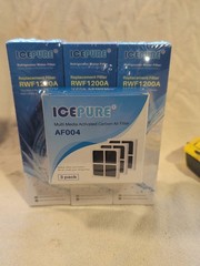 ICEPURE RWF1200A Replacement Water Filters With AF004 Air Filters 3 Pack NEW