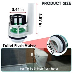 Toilet Flush Valve Replacement Kit Fits Toto THU Series 3 Inch Flush Hole