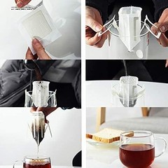 50Pcs Portable Coffee Filter Paper Bag Hanging Ear Drip Single…