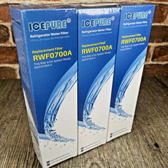 3x IcePure RWF0700A Water Filter for Refrigerator Samsung 3 Pack New & Sealed