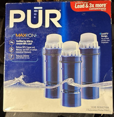 3 Brand New Replacement Pitcher Filters – PUR Max Ion – Reduce Lead