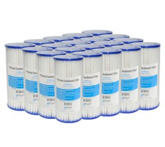 Pleated Polypropylene Washable Water Filter Cartridge 4.5×10″ 10 Micron 20 Pack