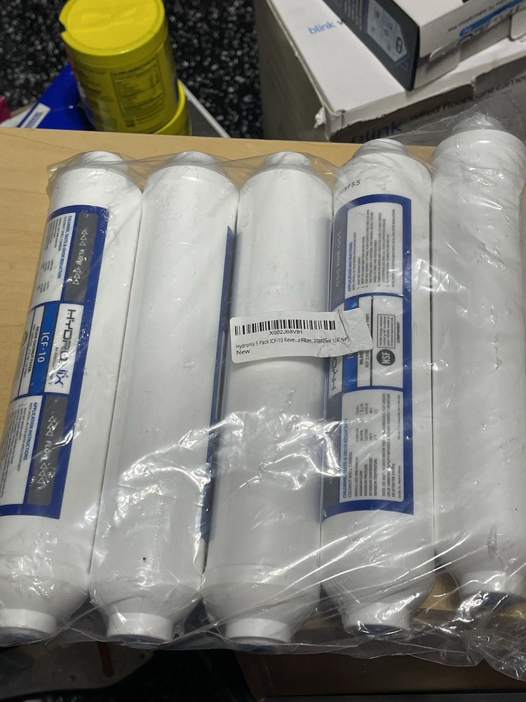 Hydronix ICF-10 Inline Coconut Carbon Water Filter 1/4″ FNPT 5 Pack Lot
