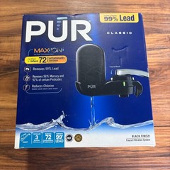 PUR Classic Faucet Water Filtration System Black MAXION Filter FM-2000B New