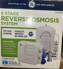 GE Under Sink 5-Stage Reverse Osmosis Water Filtration System GXRV40TBN