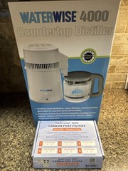 WATERWISE 4000 COUNTERTOP WATER DISTILLER PURIFER Plus Extra Carbon FIlters