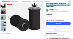 Purewell PM-2 Black Purification Elements, Replacement Filters for PM-2/PB-2/BB8