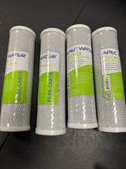 Lot Of 4 APEC 10 Micron 10″ x 2.5″ Carbon Filter Reverse Osmosis Water System