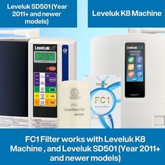 Water Filter replacement for KANGEN Leveluk K8 and SD501 + 2 Cleaning powders