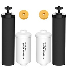 Gravity Water Filter Replacement Combo for Berkey BB9-2 & PF-2 Fluoride, NSF 42