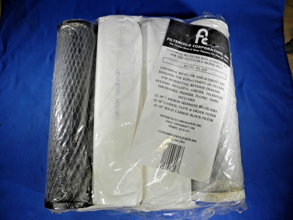 (4) 10» REVERSE OSMOSIS FILTERS RO-5 FILTERCOLD FIL-KIT (Free Shipping!)