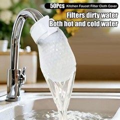 50x Faucet Filter Cotton Bags Disposable Tap Water Sediment Rust Removal Sock