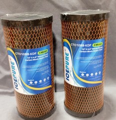 Lot Of 2 Ice Pure CTO10BB-KDF 5 Micron Water Filter