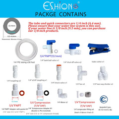 NSF Certified 1/4″ O.D. Push to Connect Fittings for RO (Reverse Osmosis) Water