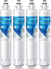 4-Pack ICEPURE RPWF Replacement Refrigerator Ice & Water Filters for GE RPWF RWF