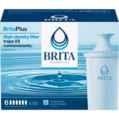 Brita Plus Water Filter High-Density Filter for Pitchers and Dispensers[2] 6 pks