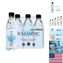 Crystal Clear Natural Alkaline Water 500ml, Pack of 6 BPA Free Bottles